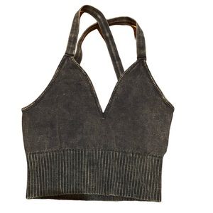 NWOT Free People Good Karma Crop Top Vintage Blue XS/S COLOR NO LONGER AV…